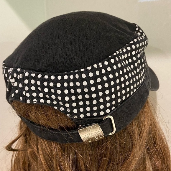 Black Spyder Adjustable Newsboy Cap One Size Unisex - Picture 3 of 8